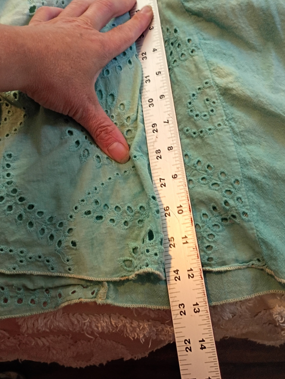 NWT A Rare Bird Miss Madam Seafoam Maxi Eyelet Dress S M - Picture 9 of 12